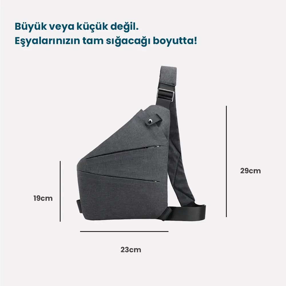 Günlük Çapraz Çanta | Gizli Fermuar & Kesilmez Askı Normath
